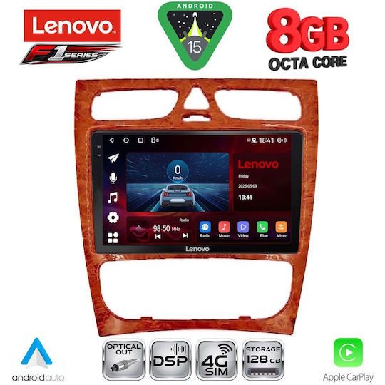 Lenovo Car Audio System for Mercedes-Benz C Class 1999-2004 (Bluetooth/USB/WiFi/GPS/Apple-Carplay/Android-Auto) with Touch Screen 9"