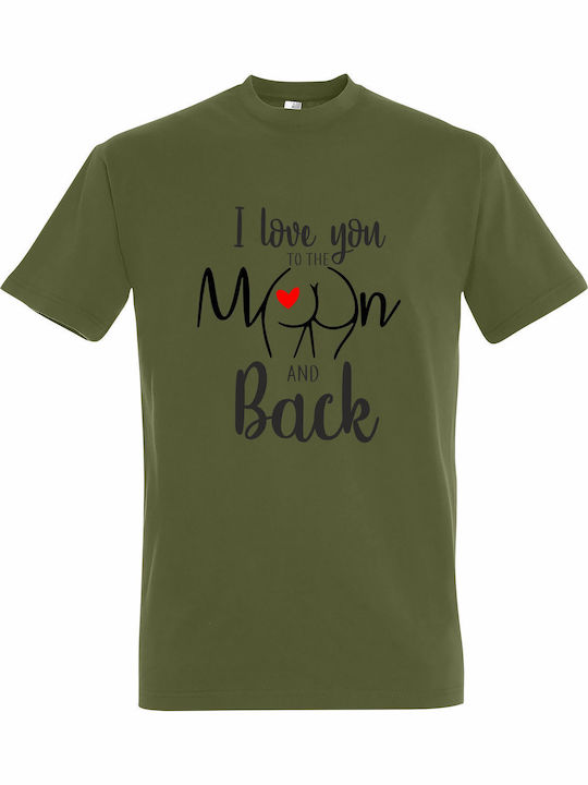T-shirt Unisex " I Love You To Moon Back Funny ...
