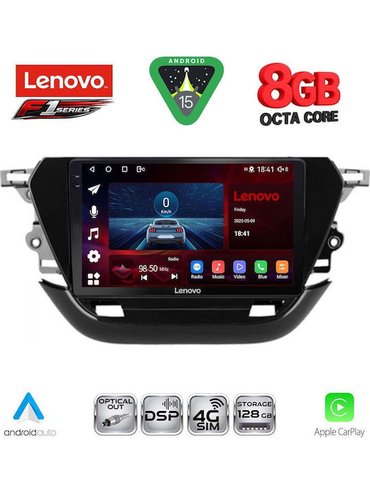 Lenovo Car Audio System for Opel Corsa 2021 (Bluetooth/USB/WiFi/GPS/Apple-Carplay/Android-Auto) with Touch Screen 9"