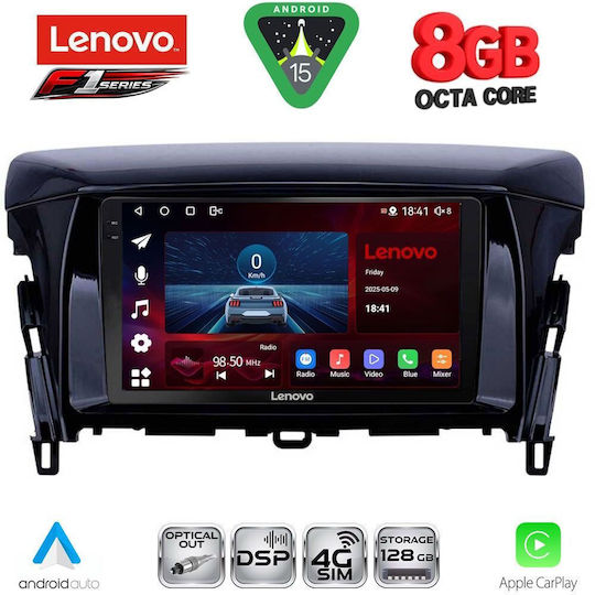 Lenovo Ηχοσύστημα Αυτοκινήτου για Mitsubishi Eclipse Cross 2018 (Bluetooth/USB/WiFi/GPS/Apple-Carplay/Android-Auto) με Οθόνη Αφής 9"
