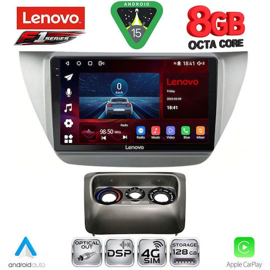 Lenovo Car Audio System for Mitsubishi Lancer 2000-2007 (Bluetooth/USB/WiFi/GPS/Apple-Carplay/Android-Auto) with Touch Screen 9"