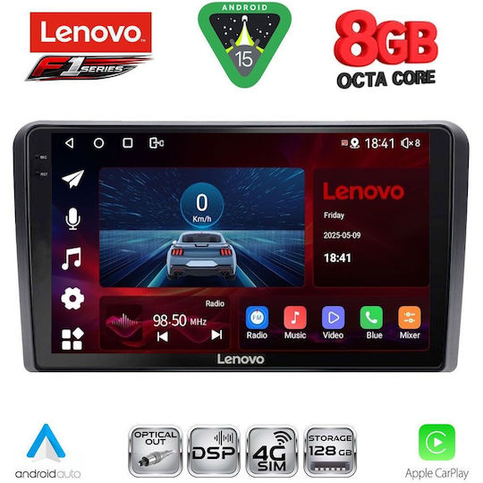 Lenovo Car Audio System for Mitsubishi Outlander 2001-2005 (Bluetooth/USB/WiFi/GPS/Apple-Carplay/Android-Auto) with Touch Screen 9"