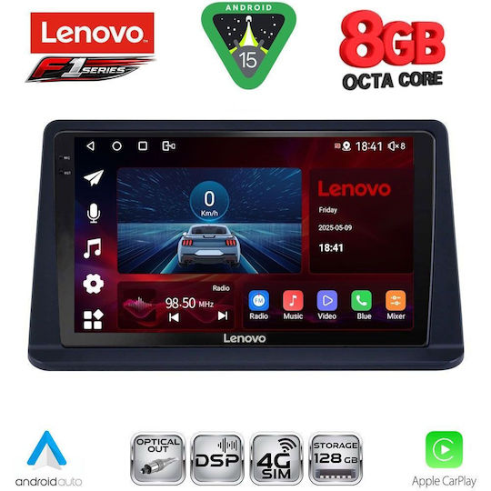 Lenovo Ηχοσύστημα Αυτοκινήτου για Mitsubishi Pajero 1999-2006 (Bluetooth/USB/WiFi/GPS/Apple-Carplay/Android-Auto) με Οθόνη Αφής 9"