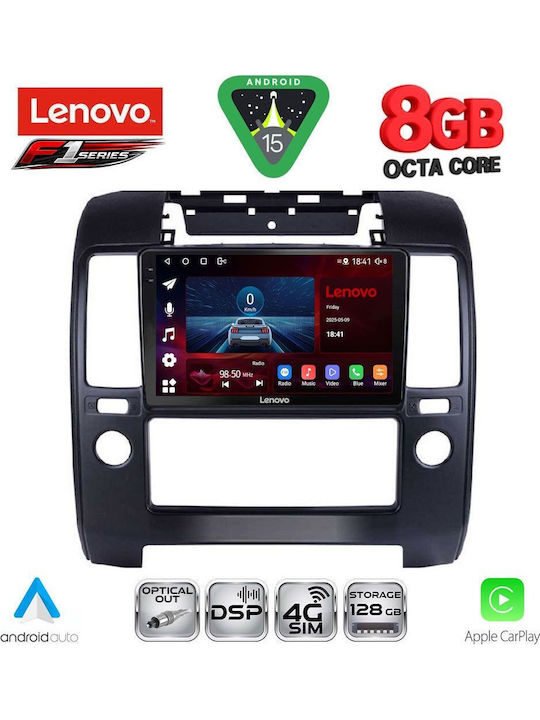 Lenovo Car Audio System for Nissan Navara 2006-2011 with A/C (Bluetooth/USB/WiFi/GPS/Apple-Carplay/Android-Auto) with Touch Screen 9"