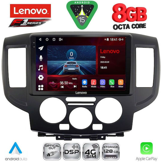 Lenovo Ηχοσύστημα Αυτοκινήτου για Nissan NV200 2009-2020 (Bluetooth/USB/WiFi/GPS/Apple-Carplay/Android-Auto) με Οθόνη Αφής 9"