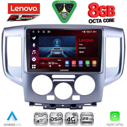 Lenovo Car Audio System for Nissan NV200 2009-2020 (Bluetooth/USB/WiFi/GPS/Apple-Carplay/Android-Auto) with Touch Screen 9"