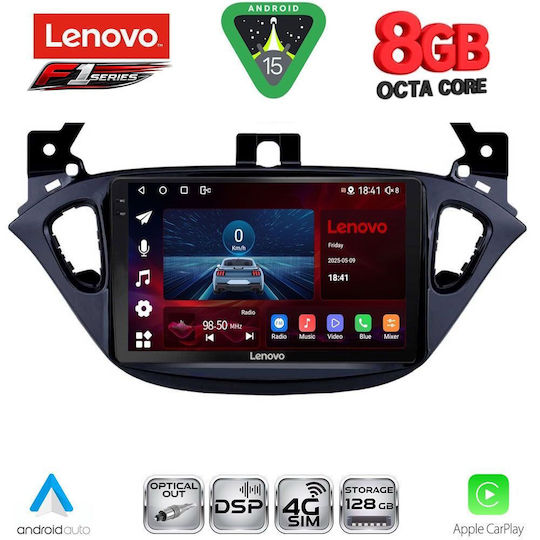 Lenovo Car Audio System for Opel Adam / Corsa 2014-2021 (Bluetooth/USB/WiFi/GPS/Apple-Carplay/Android-Auto) with Touch Screen 9"