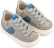 Babywalker Βαπτιστικά Δερμάτινα Sneakers Γκρι
