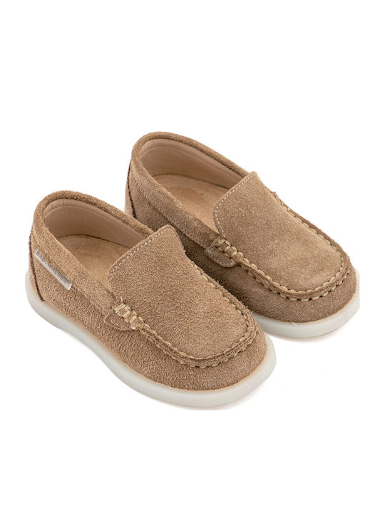 Babywalker Brown Baptism Leather Moccasins