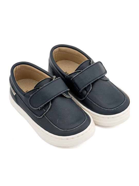 Babywalker Blue Baptism Leather Moccasins