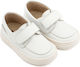 Babywalker White Baptism Leather Moccasins