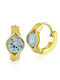 Bijou Box Earrings Hoops made of Steel Gold Plated with Stones