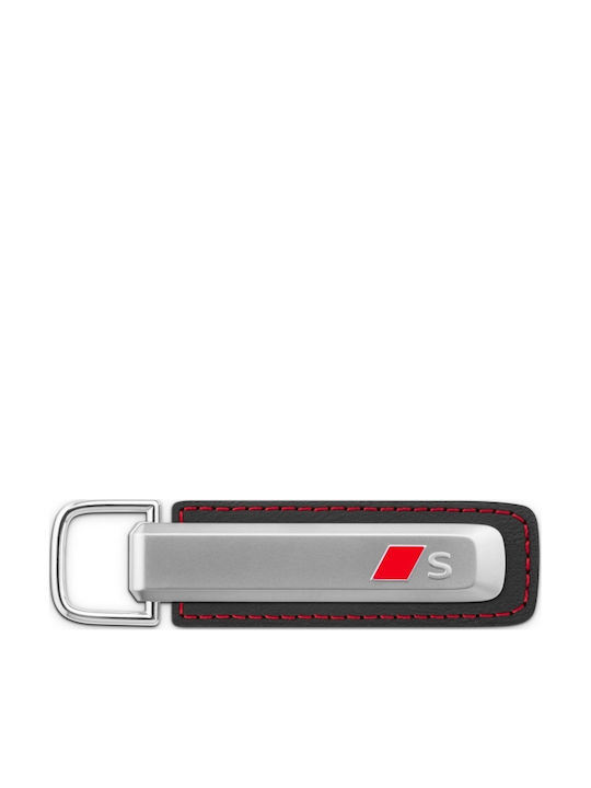 Audi Schlüsselanhänger Diamantförmiges S Logo Metall Leder Schnur Schlüsselanhänger 3182500200 Audi Schlüsselanhänger Diamantförmiges S Logo Metall Leder Schnur Schlüsselanhänger 3182500200