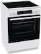 Gorenje Κουζίνα 71lt με Κεραμικές Εστίες Π60εκ. Λευκή