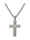 Goldjewels Men's Cross from Steel with Chain