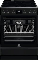Electrolux Freistehend mit Keramikkochfeldern Schwarz LKR64022MK