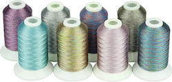 Set Fire De Broderie 8 Bobine 500 M Culori Metalice Bohemia
