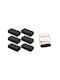 Wooden Place Card Holder Set 6 Pieces Ebony Black 7x3.5x1.8cm