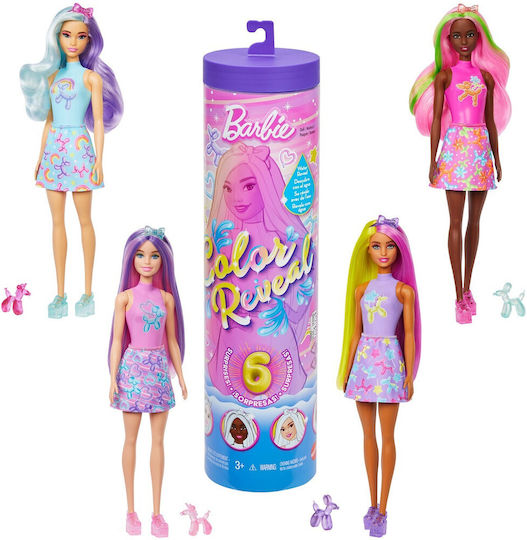 Barbie Color Reveal Balloon Animals Doll for 3+ Years (Various Designs) 1pc