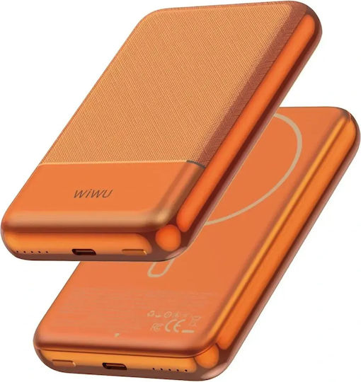 Wiwu P088 MagSafe Power Bank 5000mAh 20W Power Delivery Πορτοκαλί