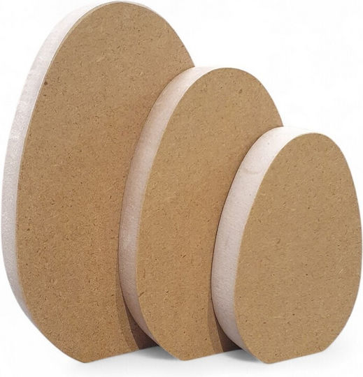 Tabletop Wooden Egg MDF Small 6x10x1.9cm