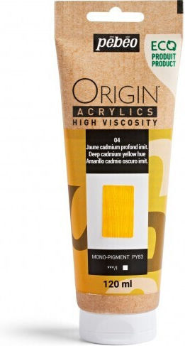 Acrylic Colours Pebeo Origin 120ml Cadmium Yellow Deep
