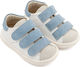 Babywalker Light Blue Baptism Leather Sneakers
