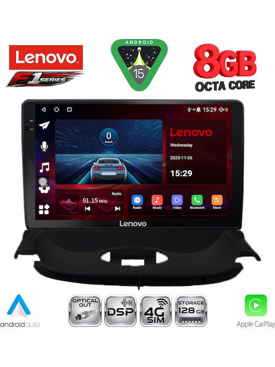 Lenovo Car Audio System for Peugeot 206 1998-2006 (Bluetooth/USB/WiFi/GPS/Apple-Carplay/Android-Auto) with Touch Screen 9"