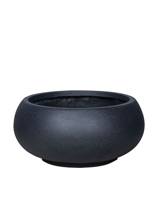 Marhome Übertopf Fiberglas Schwarz 55x55x25εκ.