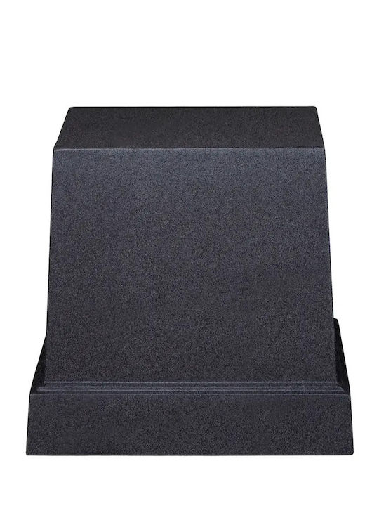 Marhome Übertopf Fiberglas Schwarz mit Gestell 38x38x36εκ.
