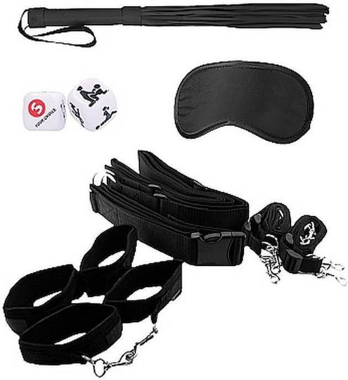 Shots Bondage Belt Restraint System BDSM Kit in Schwarz Farbe 4Stück