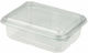 PET Container 750ml Transparent Rectangular Embedded Lid 100pcs
