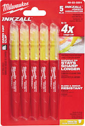 Milwaukee Underline Markers Yellow Set 5 Pieces Milwaukee Underline Markers Yellow Set 5 Pieces