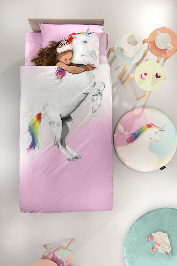 Saint Clair Σετ Σεντόνια Μονά Βαμβακερά Ceros Ροζ 170x250cm 3τμχ