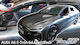Heko Set of Windbreakers Front and Rear Car Dark Fime for Audi A6 E-Tron 5D Sportback 2024+ 4pcs