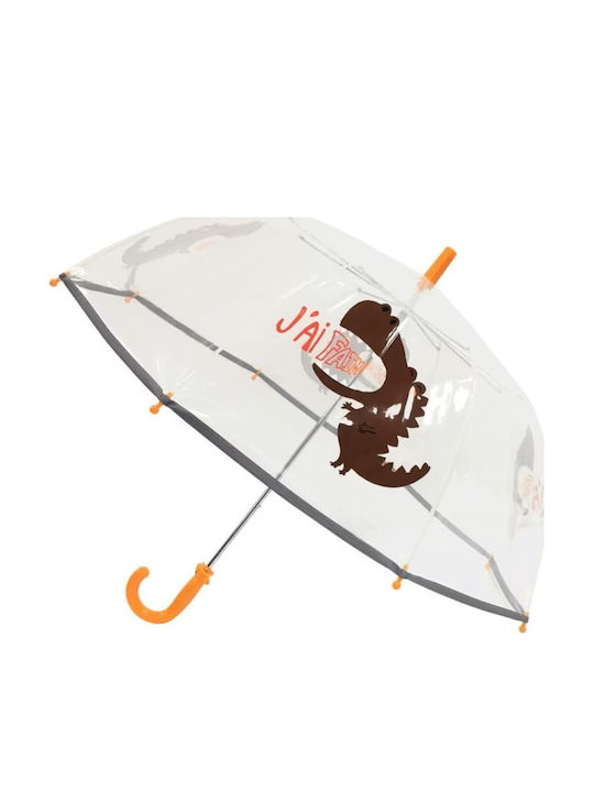 Smati Kids Umbrella Curved Handle Transparent 74cm