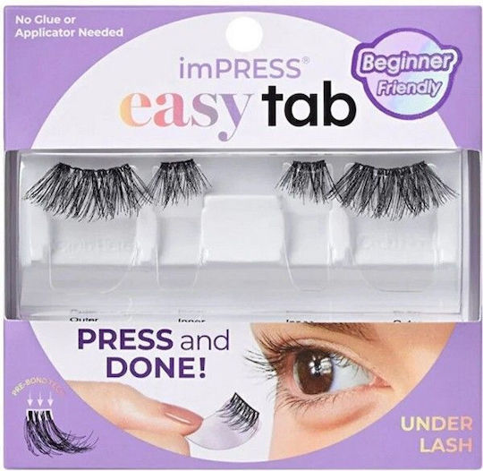 Kiss ImPRESS Easy Tab Press-On Demi Wispy Black 4 Pieces