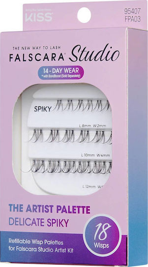 Kiss Falscara Studio Gene False Magnetice Smocuri Gene False Pentru Sub Ochi Delicate Spiky 18 Bucăți