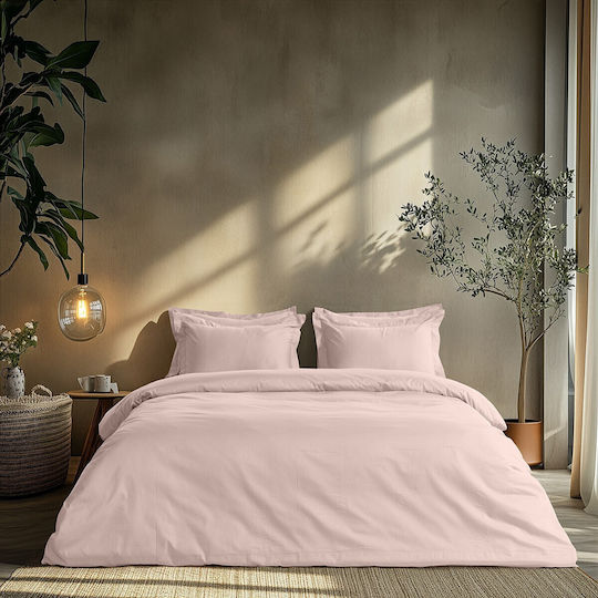 Beauty Home Set Huse Pentru Pilote Super King 230x250cm Roz