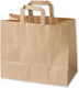Plastiktüte für Verpackungen Kraft 26x14x30cm Griff
