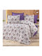 MayHome Bettdecken-Set Einzelbett 160x240cm Floral