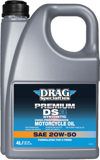 Drag Specialties 20W-50 Συνθετικό Λάδι Μοτοσυκλέτας για Τετράχρονους Κινητήρες 4lt