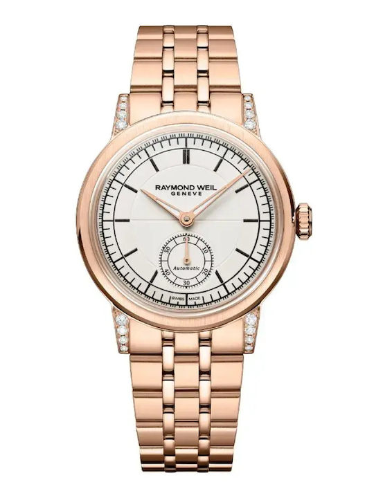 Raymond Weil Women's Watch with Pink Gold Metal Bracelet