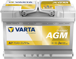 Varta Μπαταρία Αυτοκινήτου Dynamic A7 με Χωρητικότητα 70Ah και CCA 760A Start/Stop Varta Μπαταρία Αυτοκινήτου Dynamic A7 με Χωρητικότητα 70Ah και CCA 760A Start/Stop