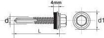 Unimet Schraube Verzinkt mit Durchmesser M5.5 und Länge 35mm