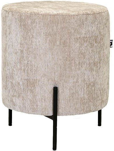 Stool For Living Room Upholstered with Fabric Lux Beige 33x33x38cm