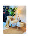 Ergonomică Scaun De Relaxare Living Bază Curbată Lemn Alb 60x65x45 Cm