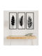 Set of Wooden Wall Signs - Acacia Leaf 3 Pieces 29 x 65 Cm