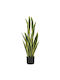Outsunny Artificial Sansevieria Pot Outdoor Indoor Space 21 Adjustable Leaves Ø20x90 cm 844-267v01yg