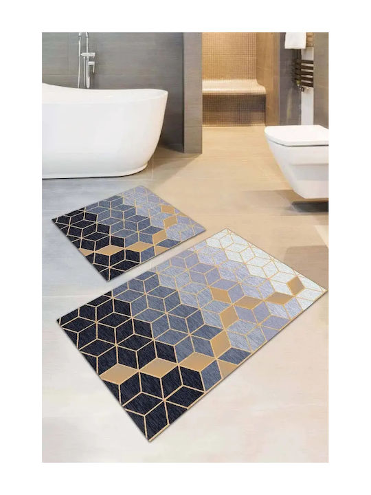 Bath Mats Pattern of Shells and Stars Colorful 60 x 60 cm